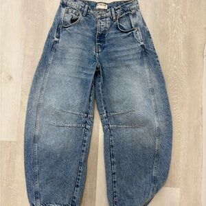 Free People Barrel Jeans Size 25